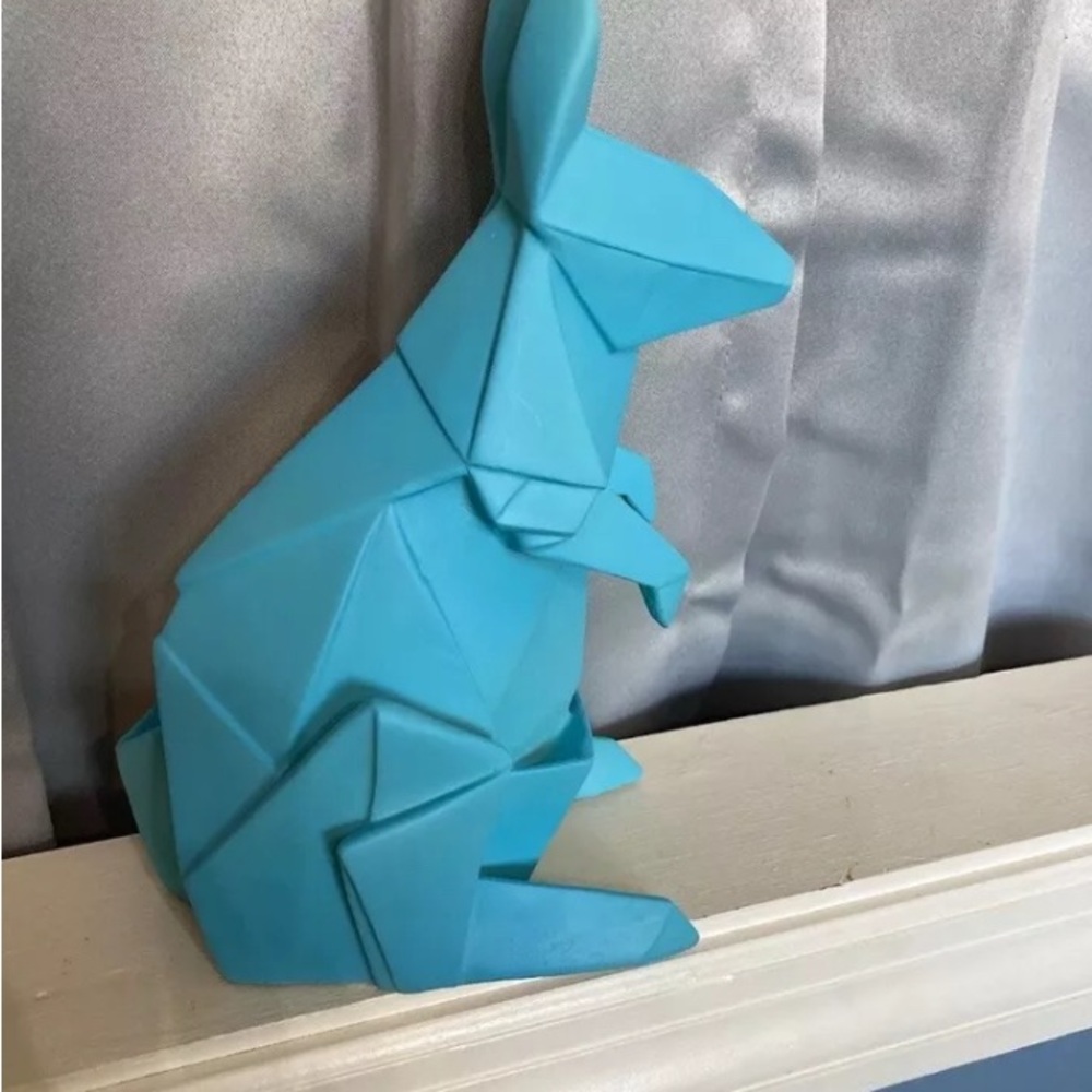 Battery operated Glo-Wild Night Light  9 1/2 Inch Blue Kangaroo Nursery Glow